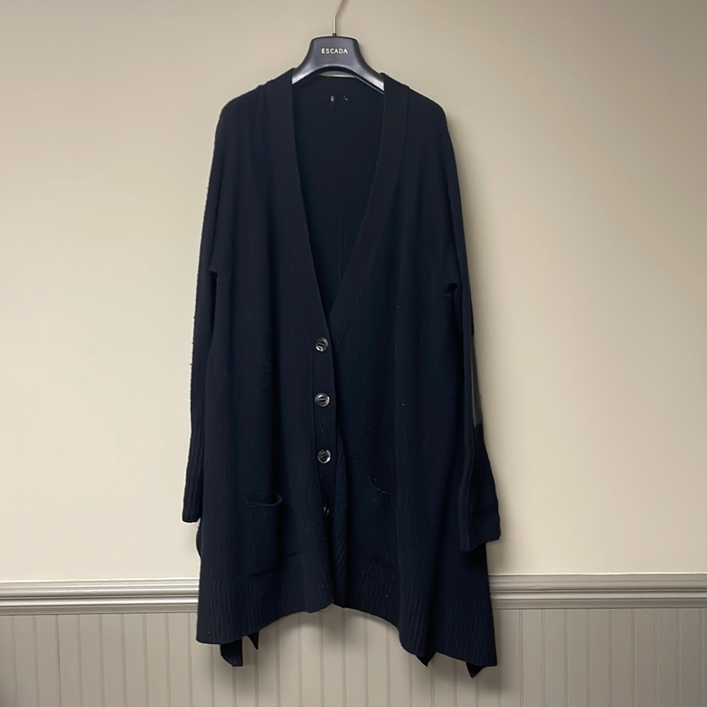 Zoe Couture Black Knit Sweater W Elbow patches